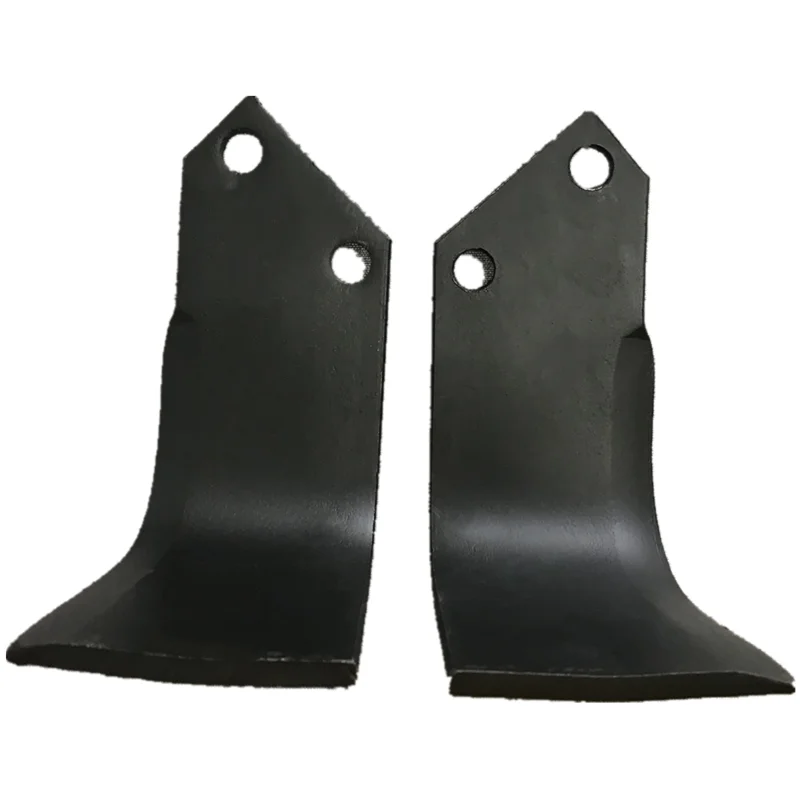 Right and left hand rotary tiller cultivator blades