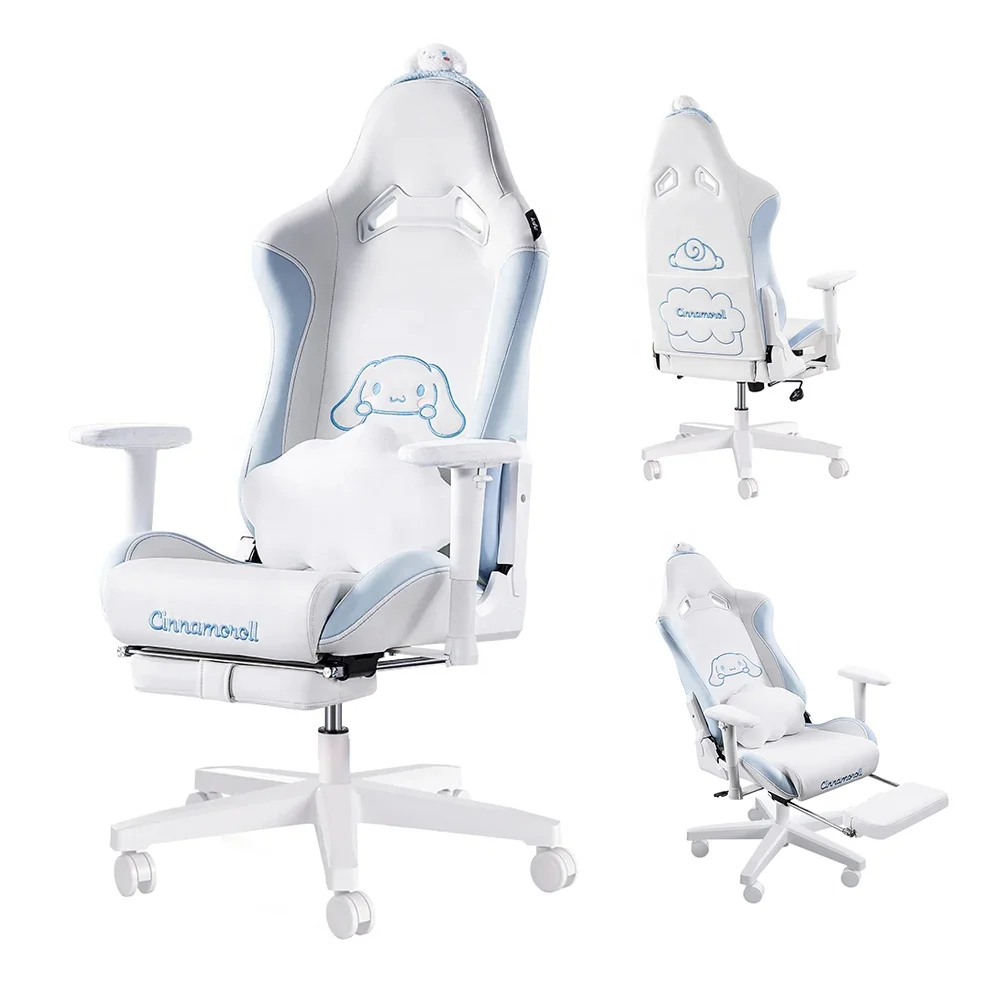 Absolutely beautiful gaming chair DPD courier Good comfortable blue cute Cinnamoroll gaming racing chair with low price $79