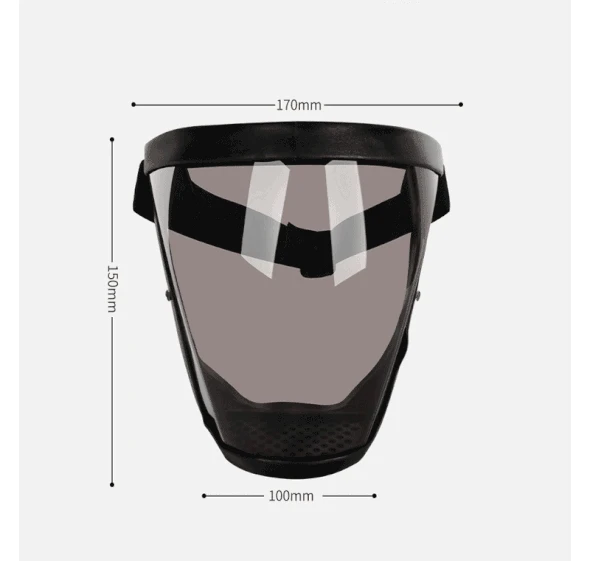 Unisex Hd Transparent Full Face shield Plastic Face Shield Full Face Protective Anti-fog Shield
