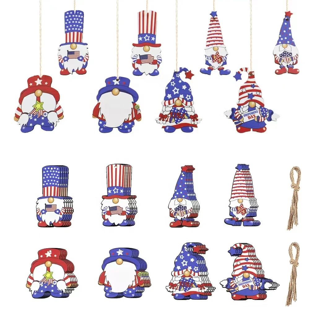 Manufacture wholesale Creative US Independence Day Home Decorative Wood Products for wooden home decor