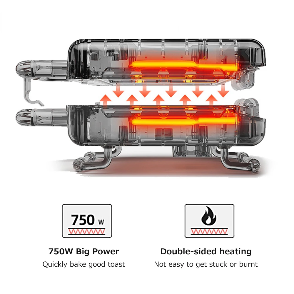 750 Вт многофункциональная машина для завтрака, вафельница, тостер для хлеба, электрическая машина для сэндвичей, двухсторонняя машина для подогрева панцев