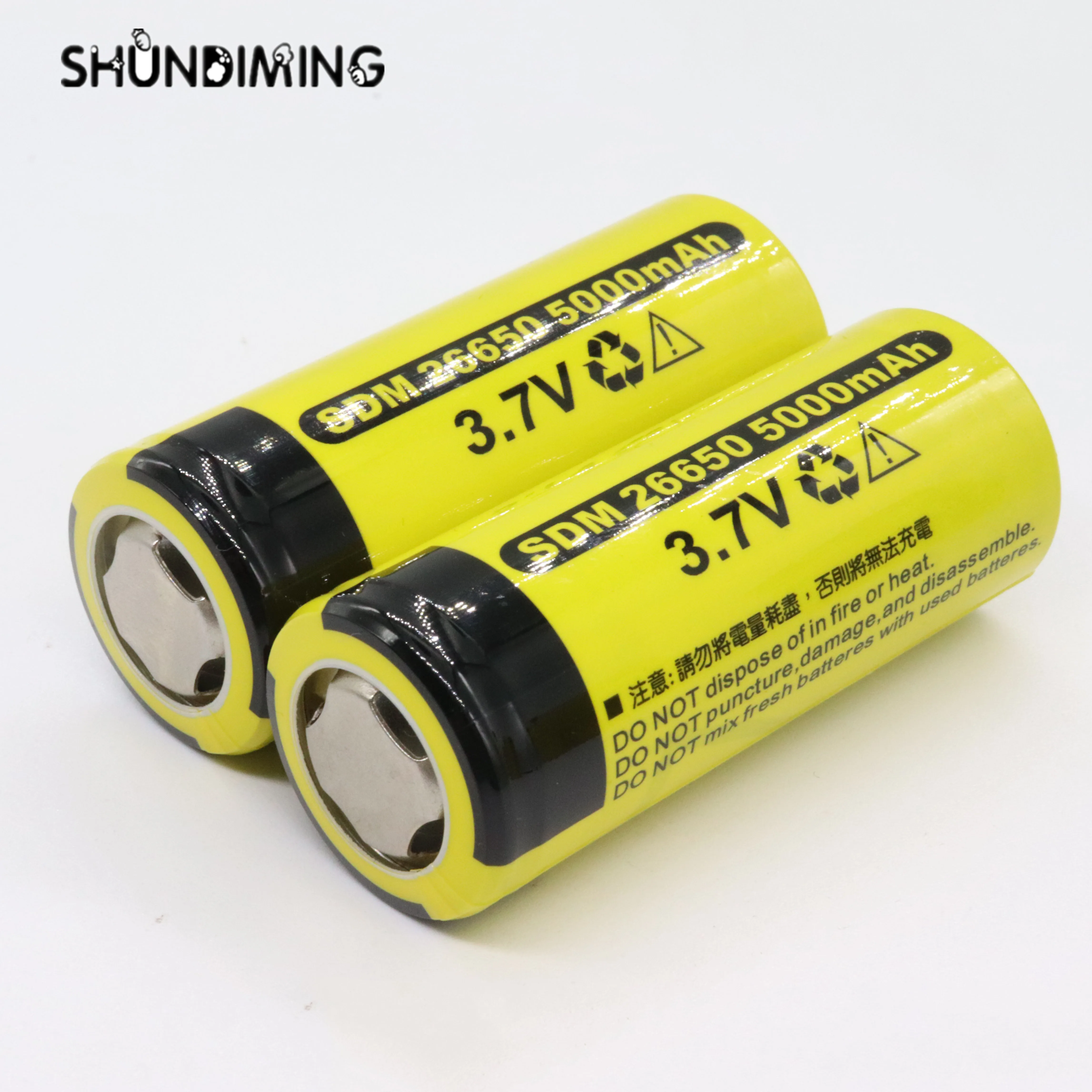 SDM Battery high rate high discharge 5C 25A Rechargeable Lithium battery 3.7v 5000mah 26650 li ion battery