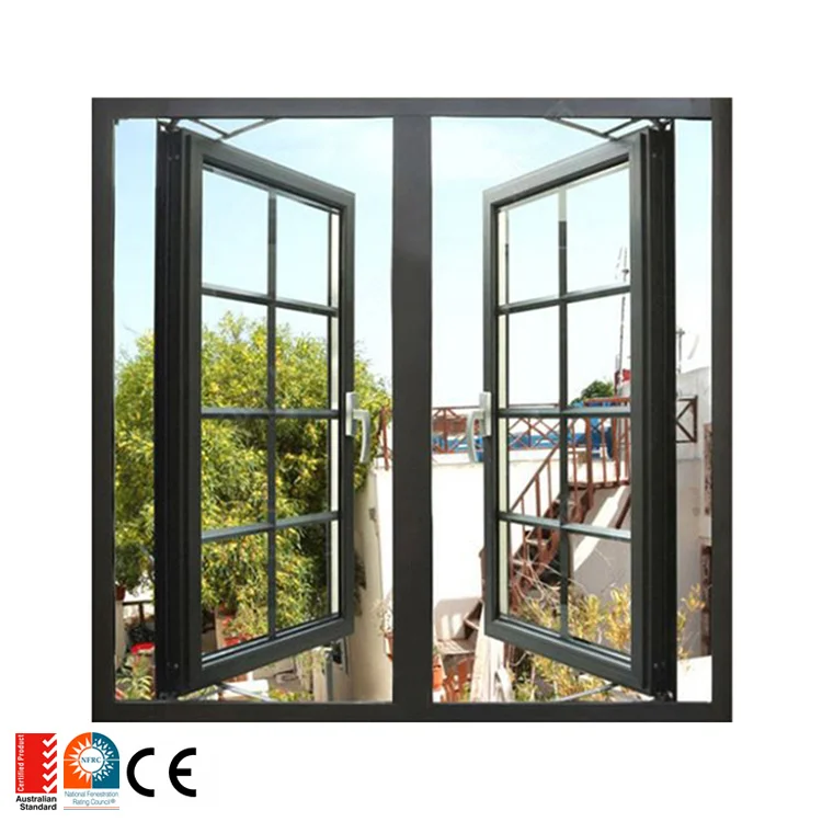 american style vertical sliding burglar proof mesh windows large-glass-windows 3 panel small casement window cheap price