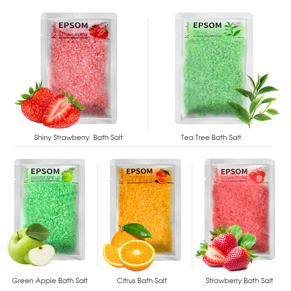 80g Kanho  bath salt Himalayan ocean Natural no irritation Relax bath Epsom herbal bath herbal sea salt