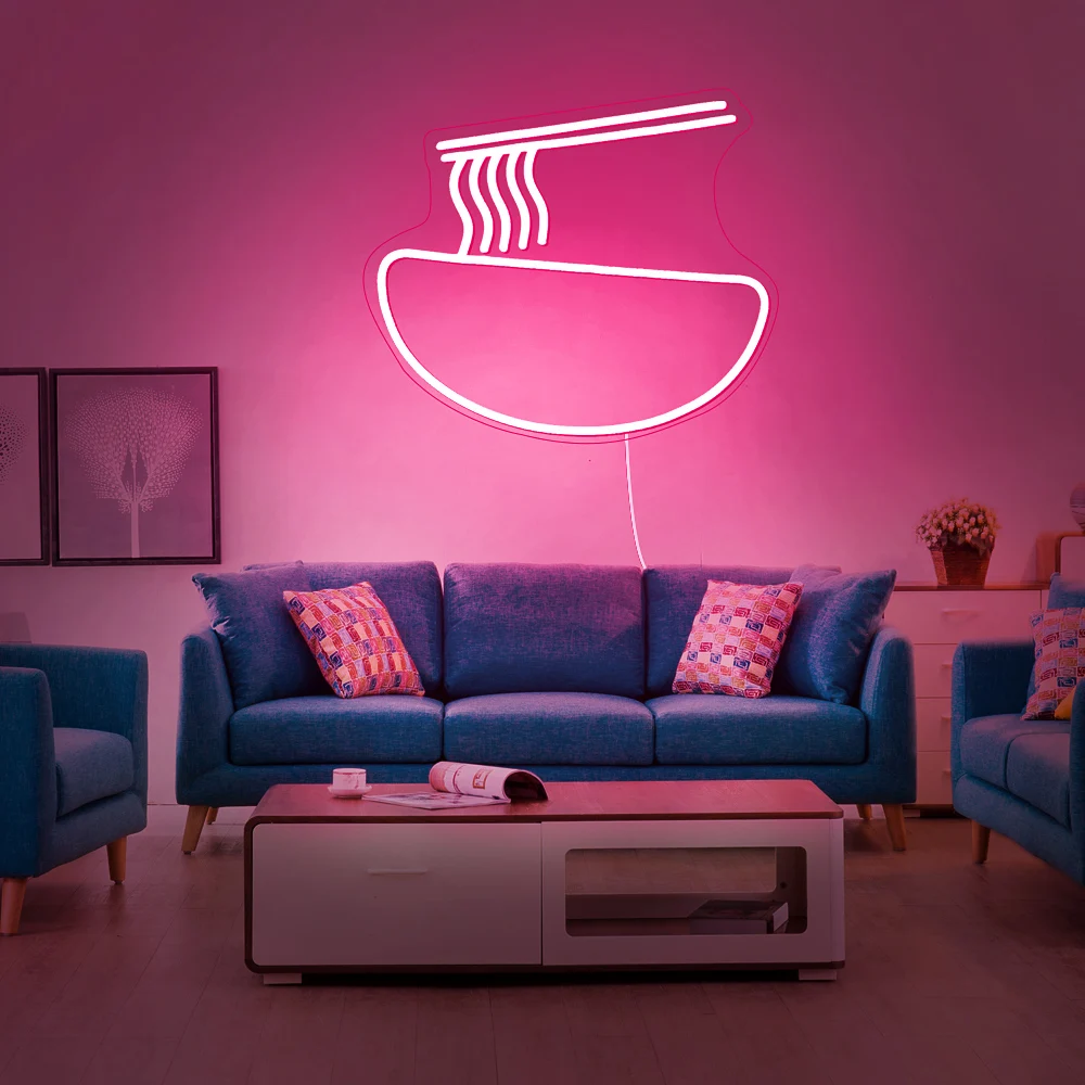 noodle led Neon Sign Led Advertising Custom Neon Light Signs Custom Neon Sign For Wedding Bar Party Decoration