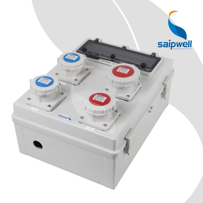 SAIP/SAIPWELL  customized Industrial plug socket box 3 phase power distribution box