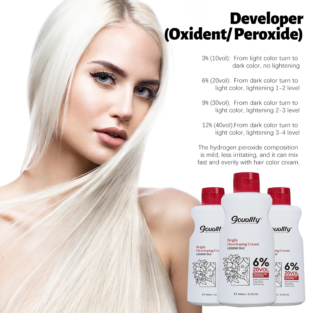 Wholesale OEM Hair Oxidant Developer Cream 3% 6% 9% 12% Hair Peroxide Cream for Hair Color