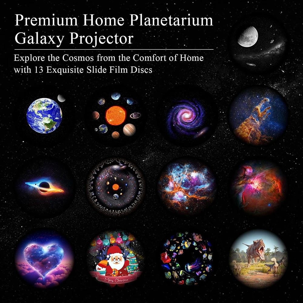 360° Rotation 4K Starlight Planetarium Galaxy projector, 13 in 1 Nebula Projector Starry Night light with Dynamic Meteors