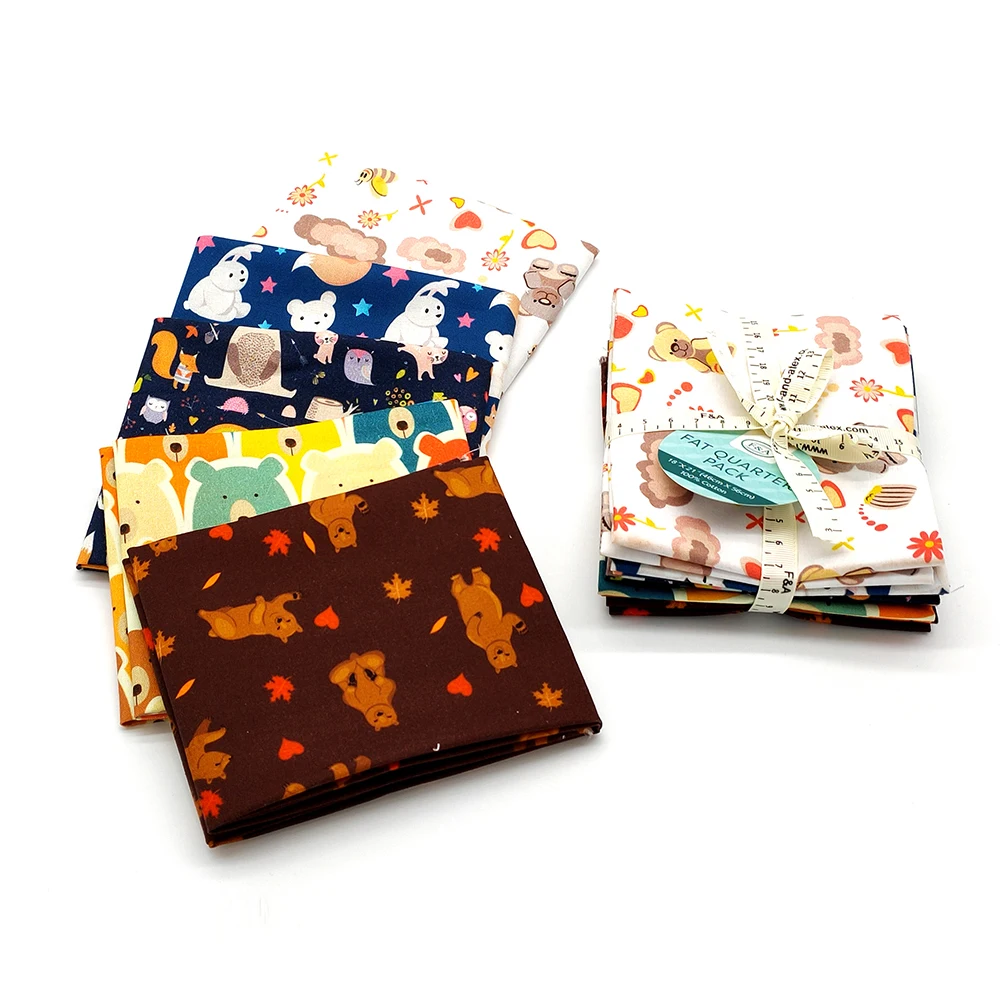 Wholesale Craft Cotton Fabric Floral animal Print fabric pre cut fabric for diy 100 cotton for quilting