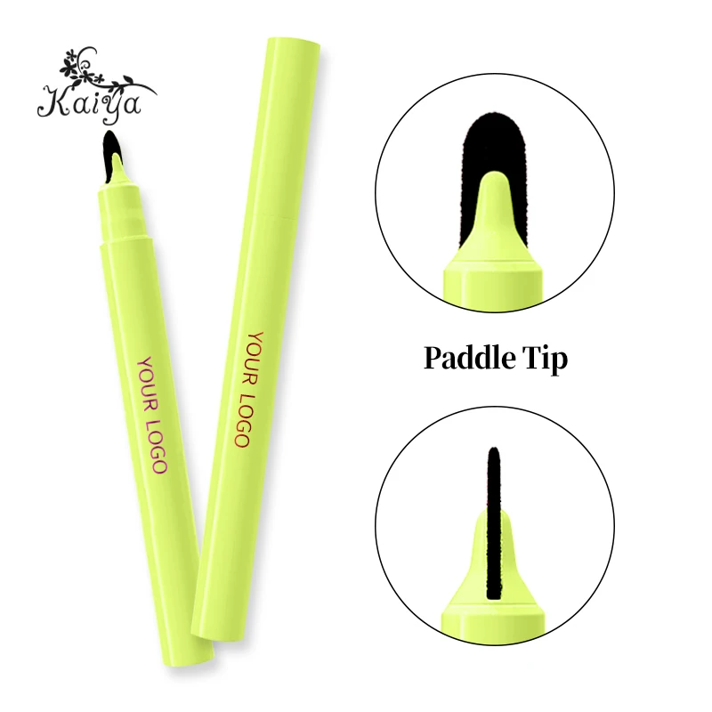Private Label Makeup Flat Tip Colorful Eye Liner Pen Long Lasting Delineador De Ojos Waterproof Matte Colored Eyeliner Liquid