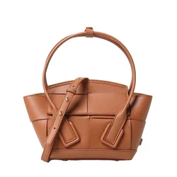 fashion women high class cowhide trapeze handbag high quality genuine leather tote bag