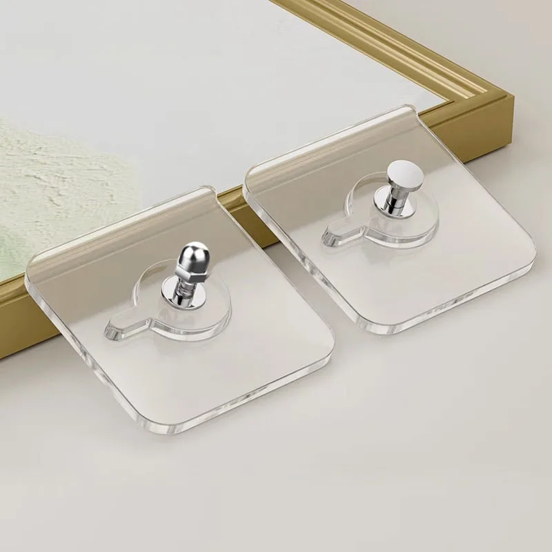 Factory wholesale heavy duty non punch strong viscose suction cup wall painting hook screw sticker picture frame hook