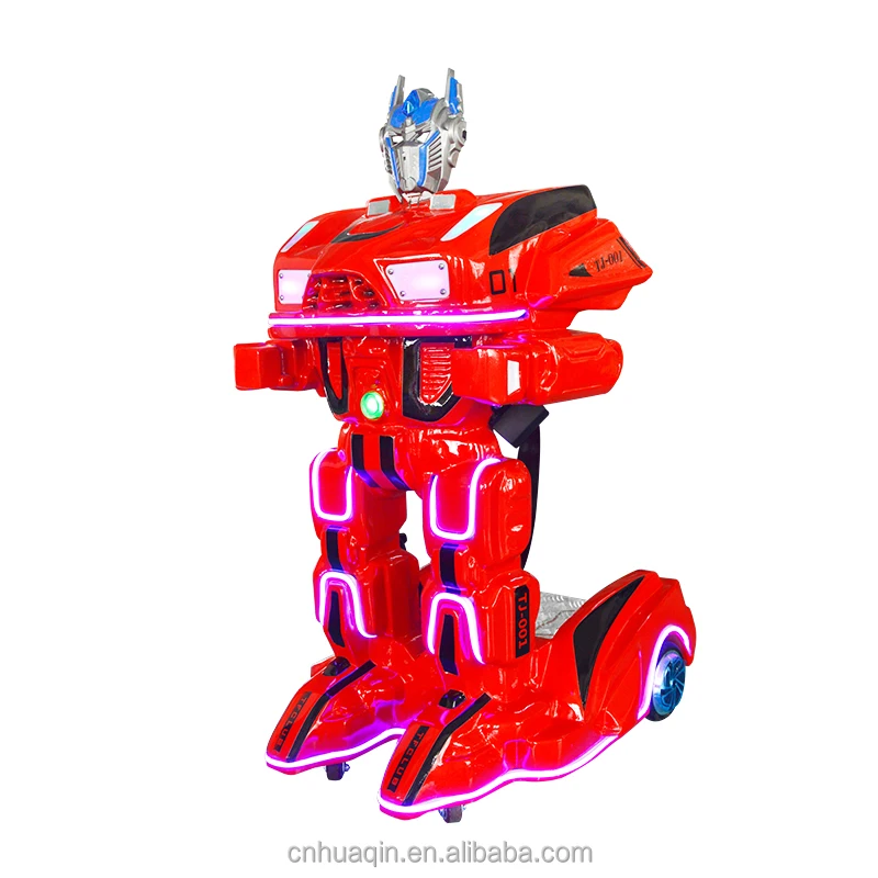 2022 new funny game machine kiddie rides fiberglass walking robot ride for sale