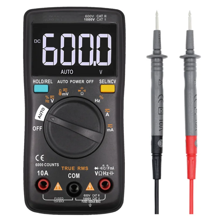 RM102Pro Digital Multimeter 6000 Counts Auto Back Light AC/DC Voltmeter Transistor Tester