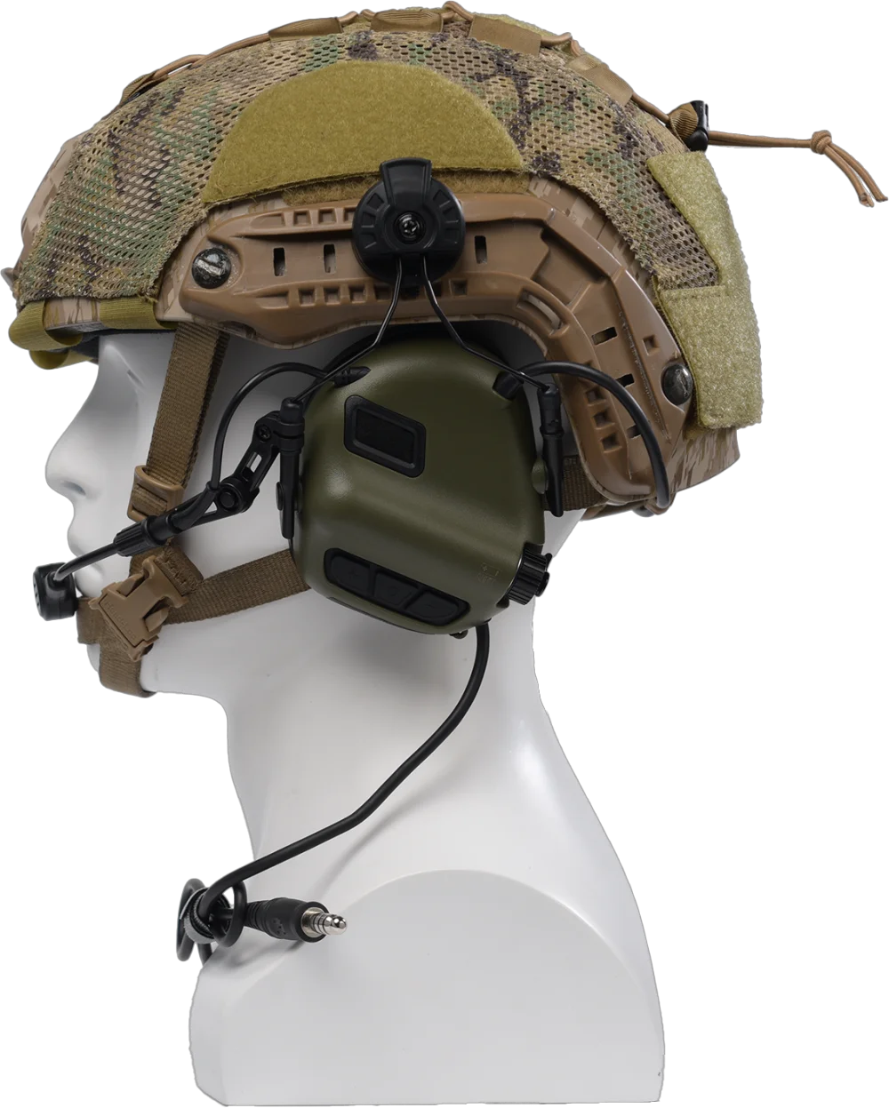 3D Adjustable Milpro OPSMEN EARMOR M32H Mark3 Communication Tactical Headset for FAST Rails Mount With Microphone And Adapter