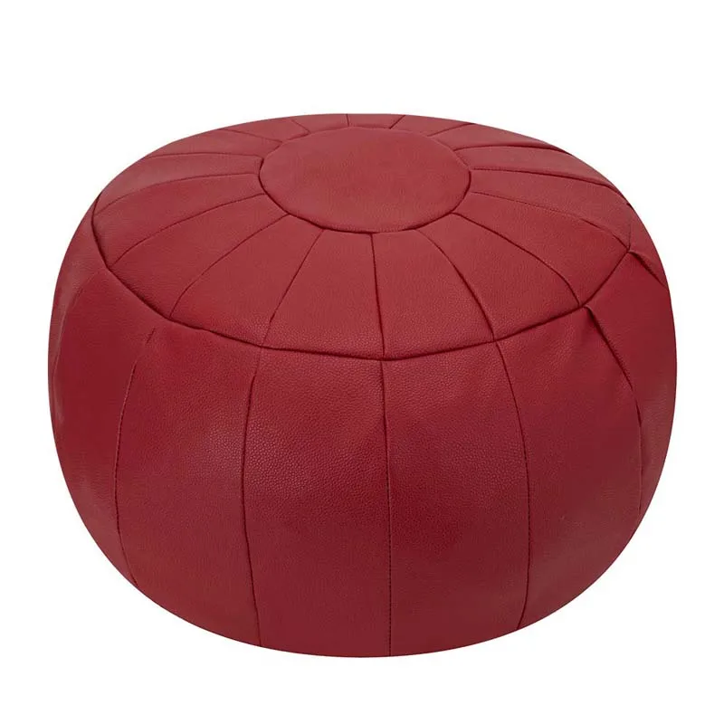Moroccan leather Pouf ottoman handmade pouf footstool