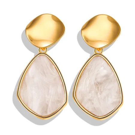 New Vintage Earrings 2020 Geometric Shell Earrings For Women Girl  Resin Drop Earrings  Fashion Tortoise Jewelry