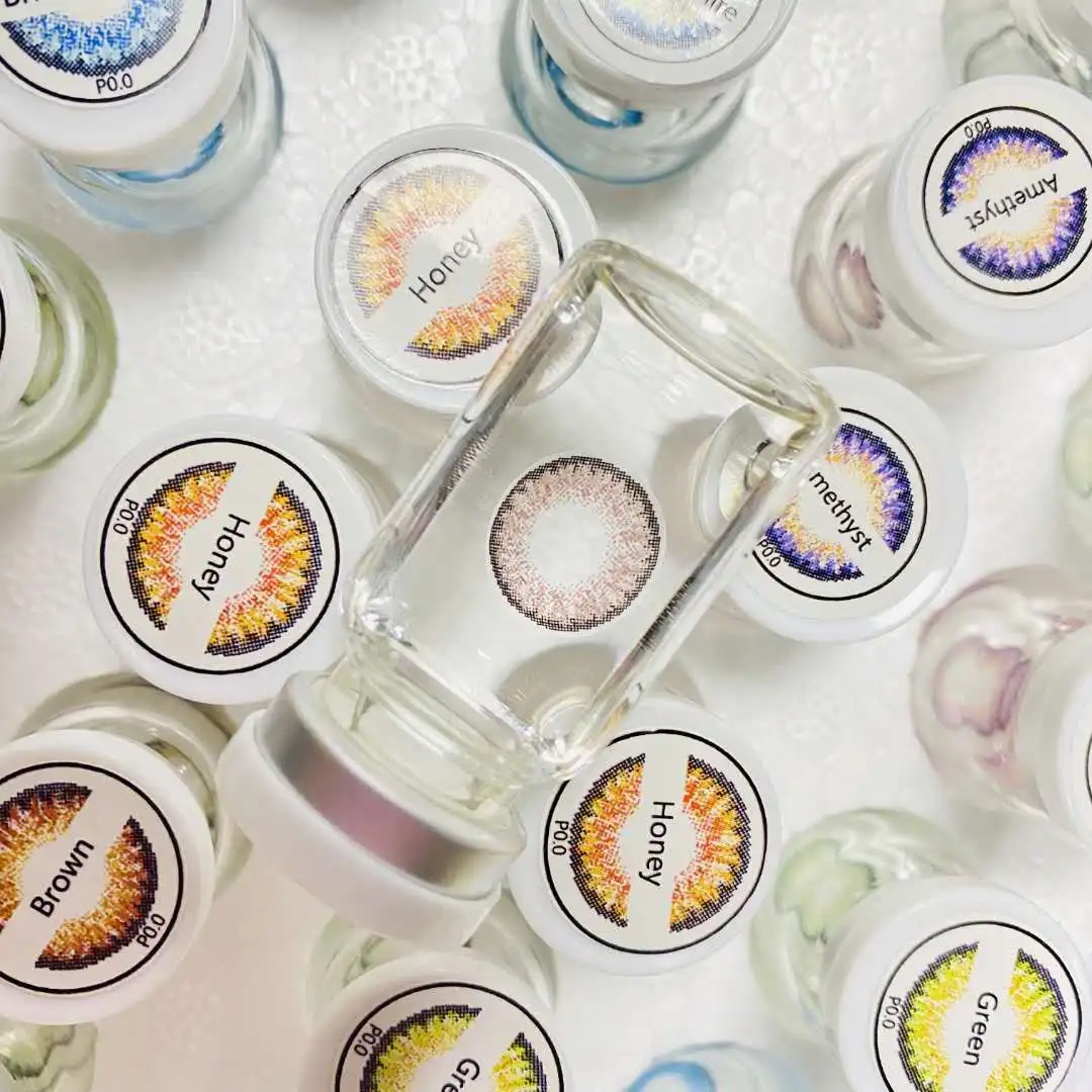 Free shipping  fresh 12 color Big eyes lens contact lens United States sell well lens Supports mass customization