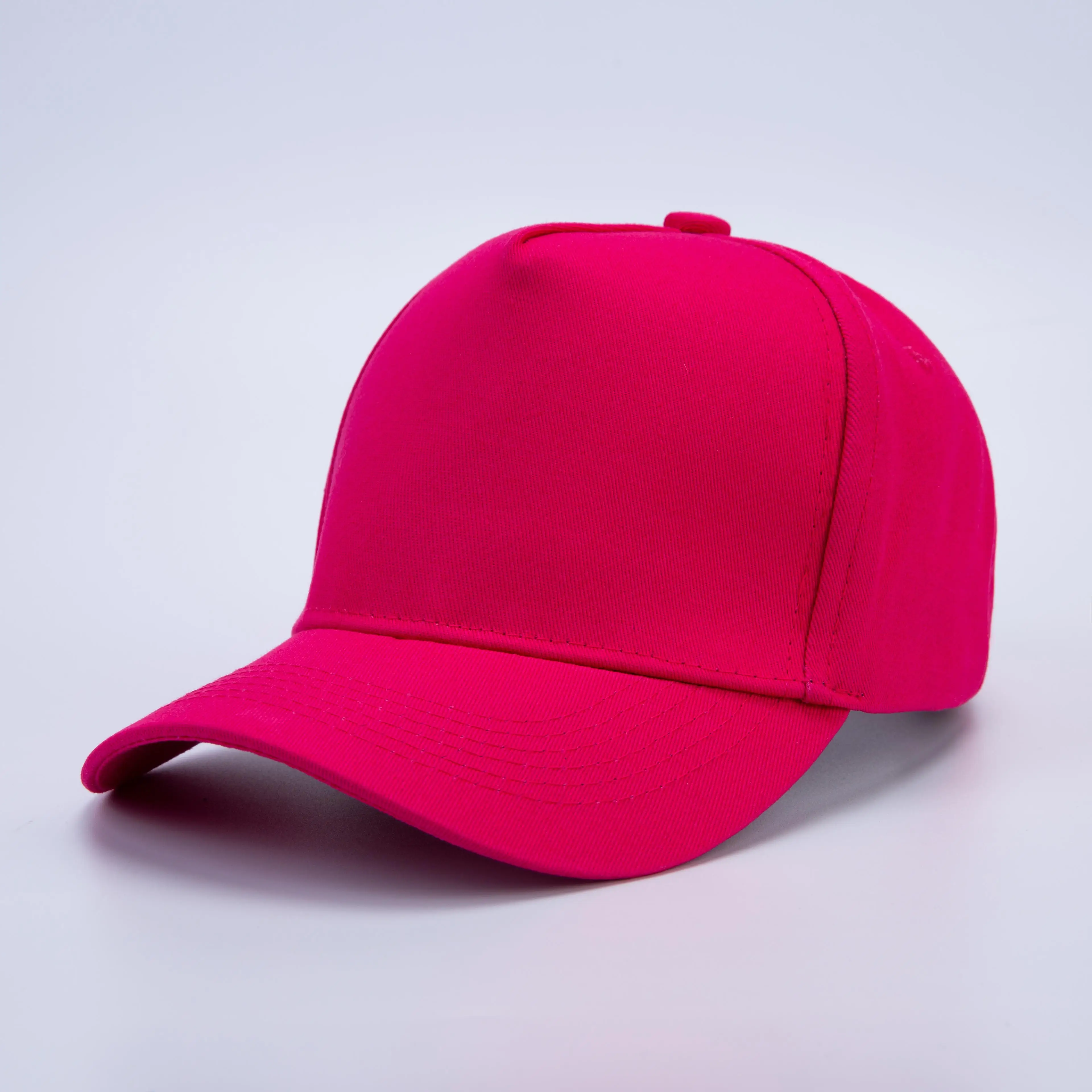 Cap manufacturer Custom 100% cotton 5 panel curved brim structured baseball ball cap with embossed logo