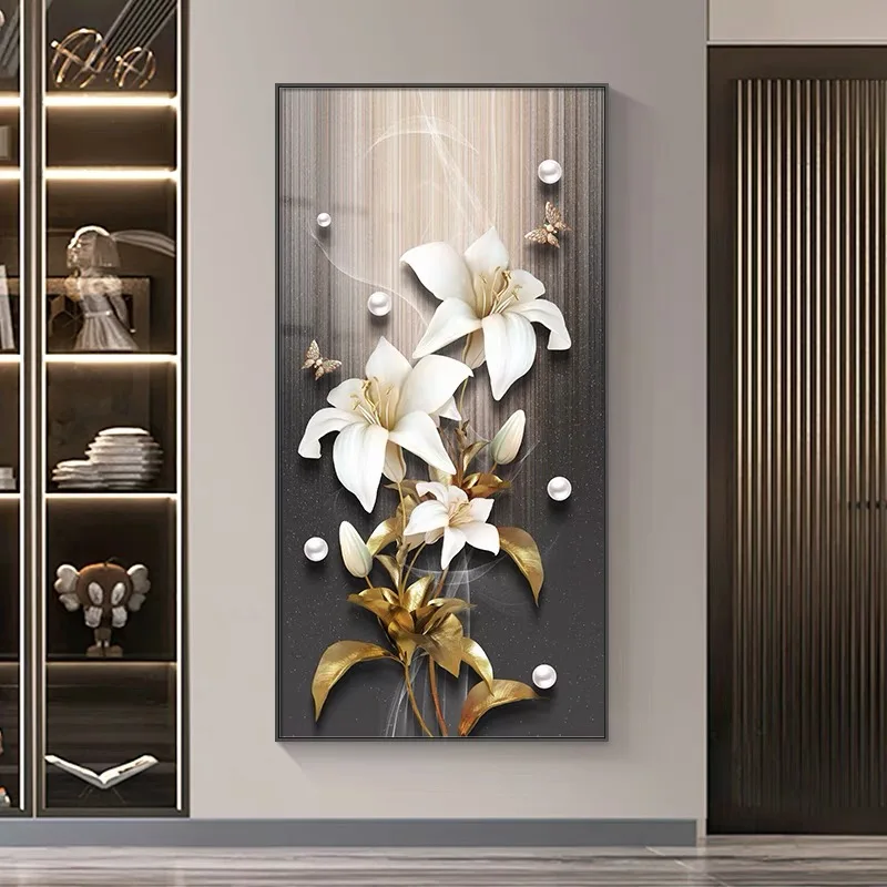 Factory wholesale Popular high-quality Crystal Porcelain Painting Wall Art Hanging Picture for living room home decor luxury