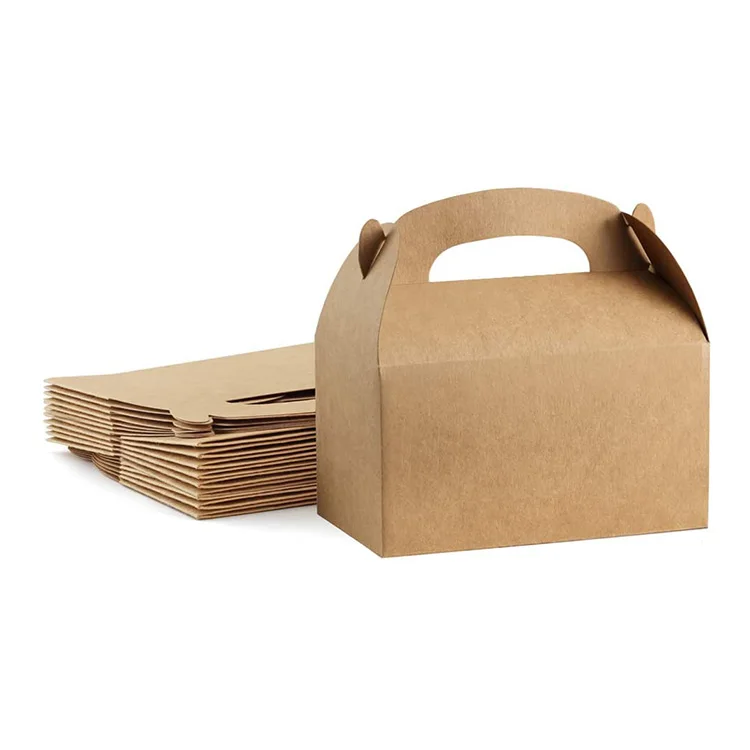 
OEM factory price wholesale cheap portable gift packaging craft kraft paper box for food 
