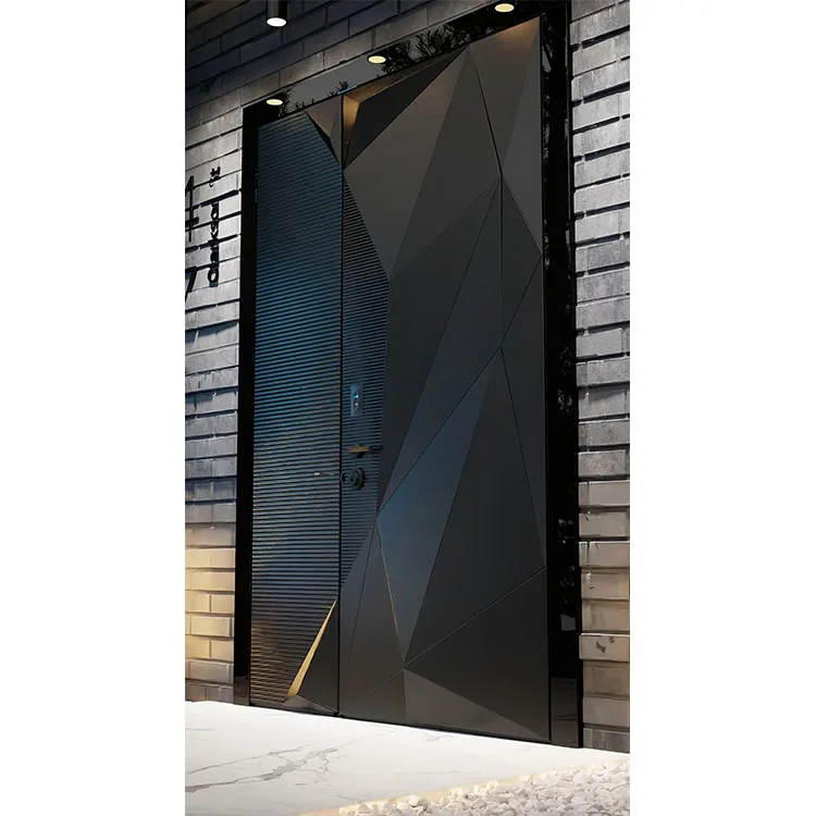 JBDhome Custom High Quality Modern American House Design Entry Security Door Wood Pivot Door for Residential Front Door