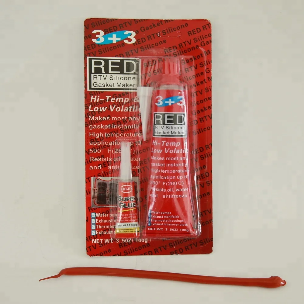 3+3 Car Automotive High Temperature MEGA GRAY Silicon Sealing RTV Silicone Sealant RTV Gasket Maker