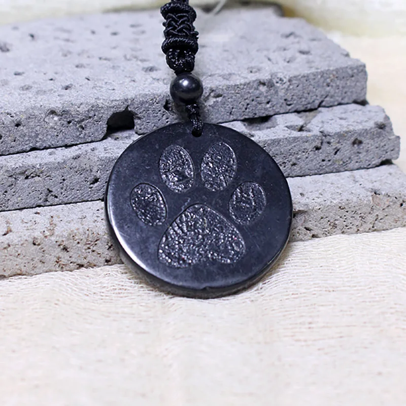 Trendy Retro Multi-shape Pattern Russian Shungite Pendant Spiritual Crystal Jewelry with Radiation Protection Graphite Gift