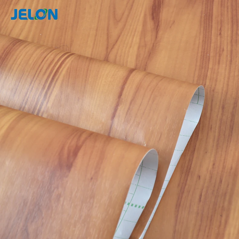 Wood Grain Decoration Embossed PVC Film Overlay Melamine Paper For MDF,Plywood,Particle Board