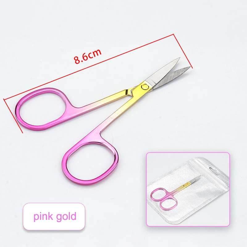 222 Curved Tip Thin Blade Stainless Steel Manicure Cuticle Nippers Beauty Trimmer  Colorful Nail Clipper Scissors