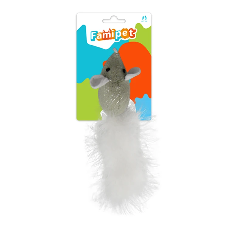 
Catnip Feather Tail Fancy Animals Shape Professional Manufacture Design Crinkle Cat Toy 