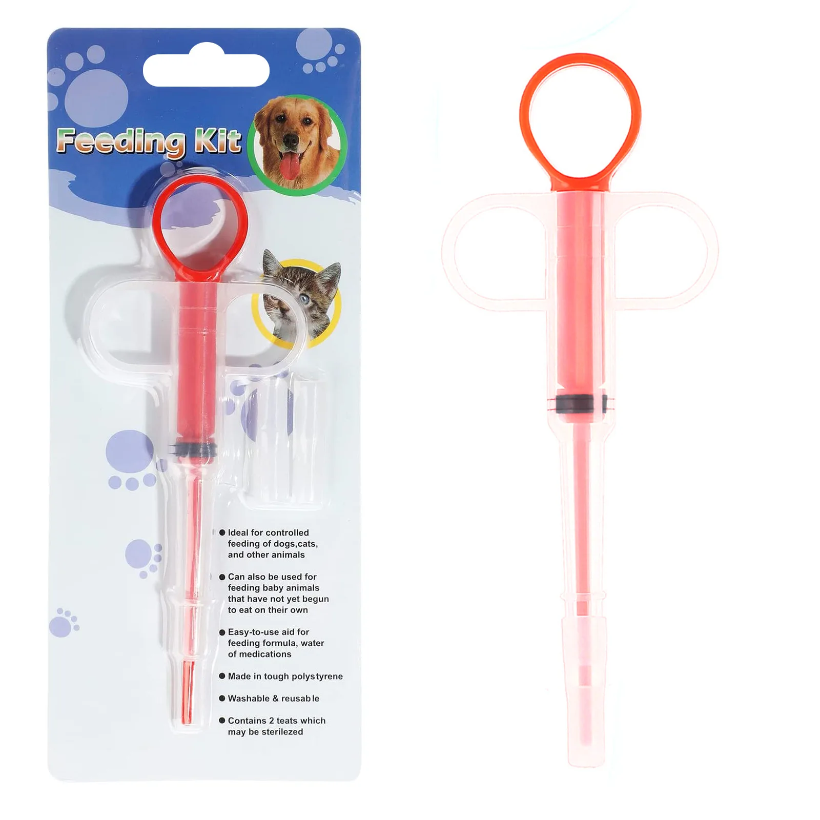 Pet Dog Cat Medicine Feeding Syringe Tablet Pillet Water Feeding Giving Aid Pump Pet Water Feeding Device