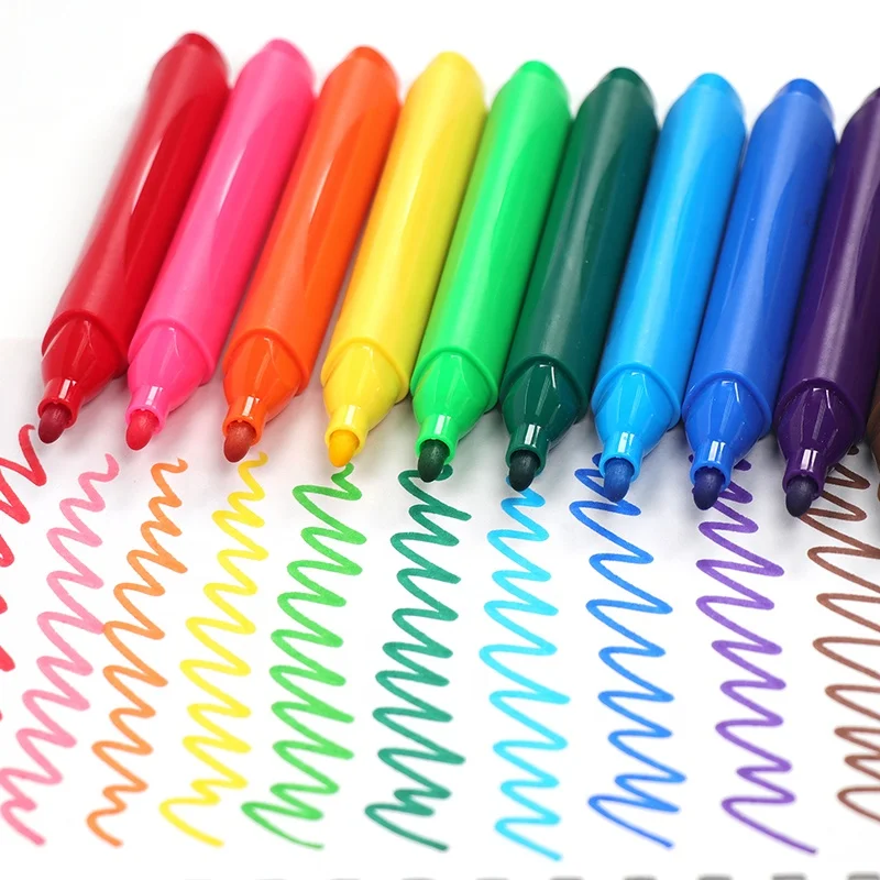 Tri-shape Ultra Clean Super Washable kids Multi colored 10 Count jumbo washable marker