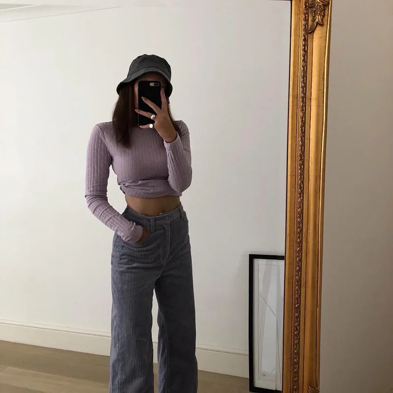 S0907C Hot sale women corduroy loose pants