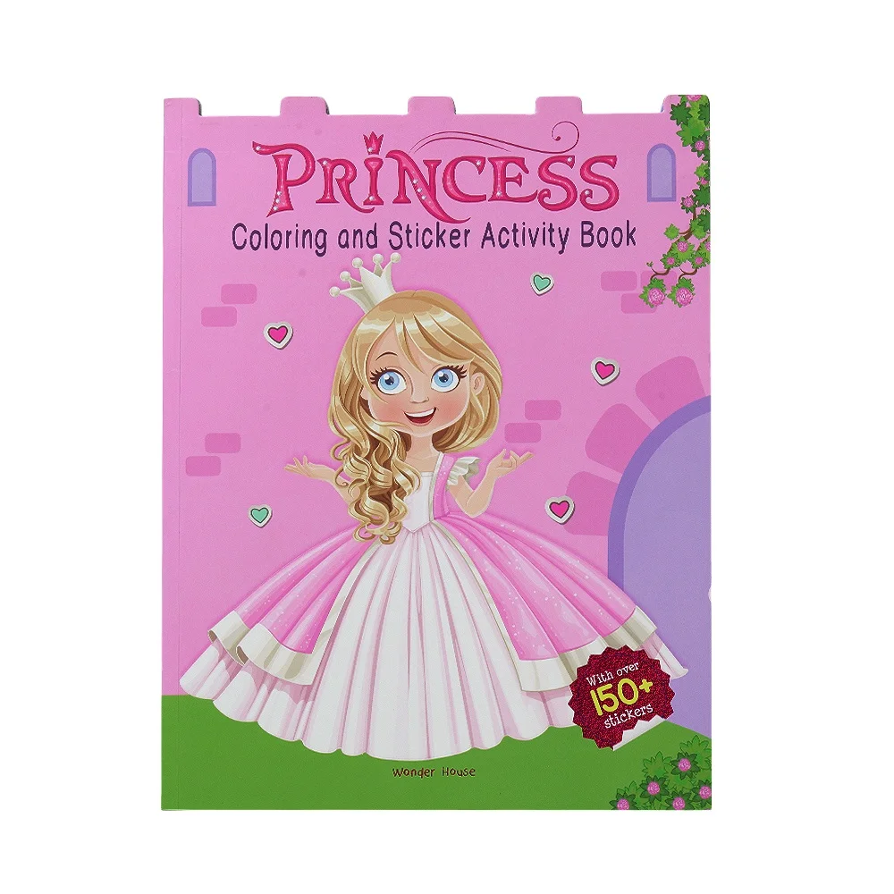 Cartoon Stickers Draw Book Children Gifts Custom Kids  Coloring and Stickers Activity  book printing services