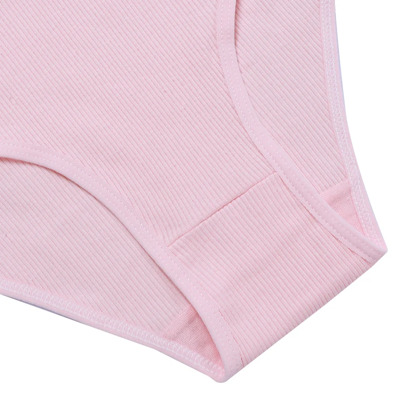 UOKIN A5936 Exquisite workmanship Women Underwear Panties Ladies Solid Color Threaded Cotton Underwear