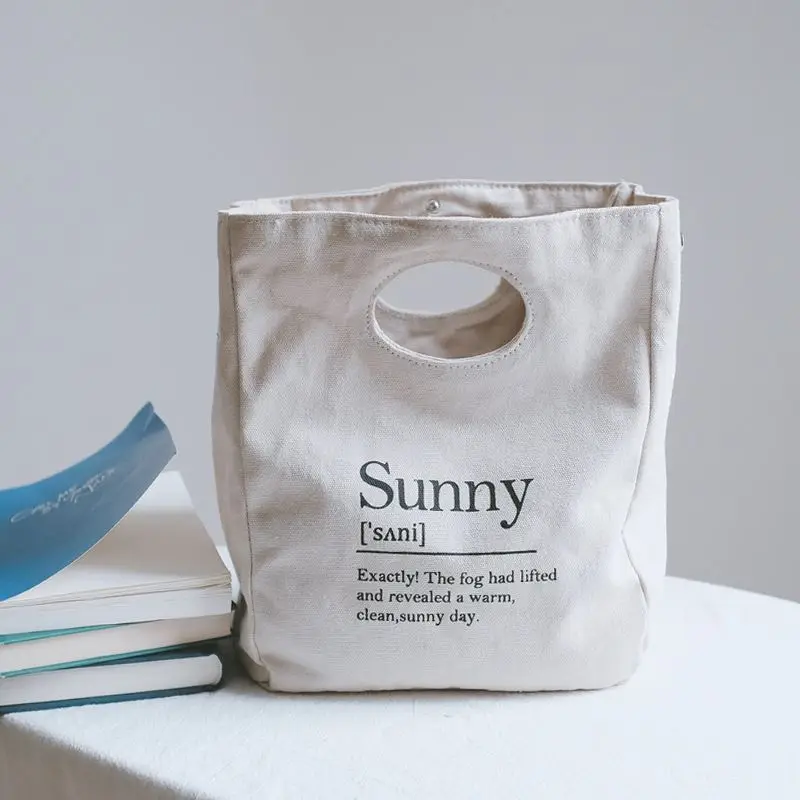 2019 new reusable picnic fruit vegetable breast milk waxed eco canvas lunch bag