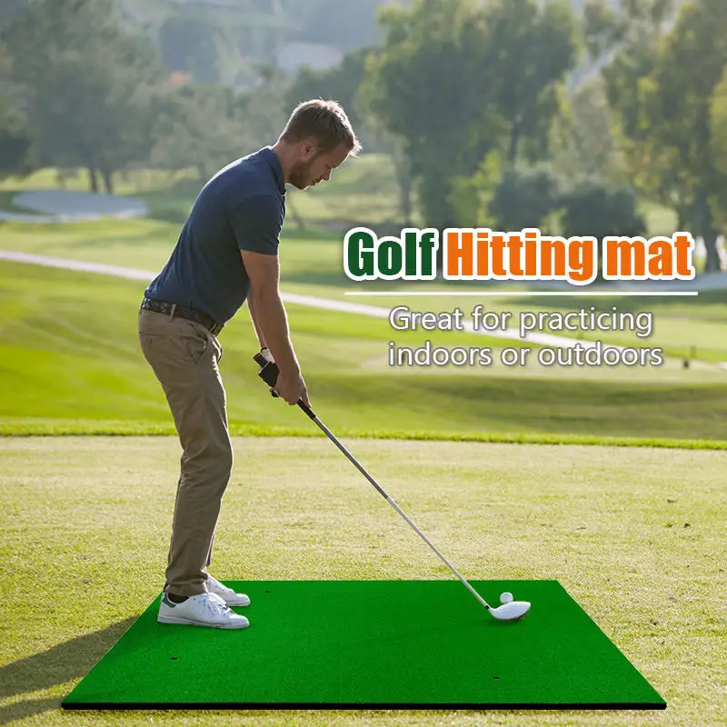 Professional 3d Golf Mat  Embroidered Golf Practice Mat Driving Range Golf Hitting Mat With Anti-Slip Bottom For Indoor Outdoor