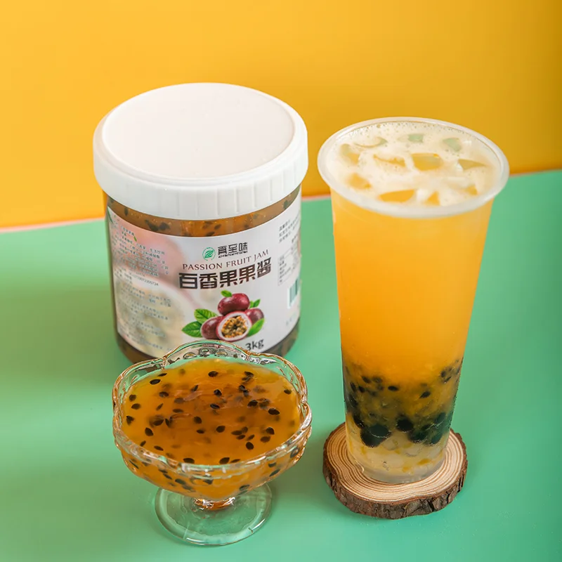 1.3kg High Quality Luscious Jam With Pulp-Passion Fruit Jam Production Serve With Cold Drinks Cakes Bread And Halal Jam