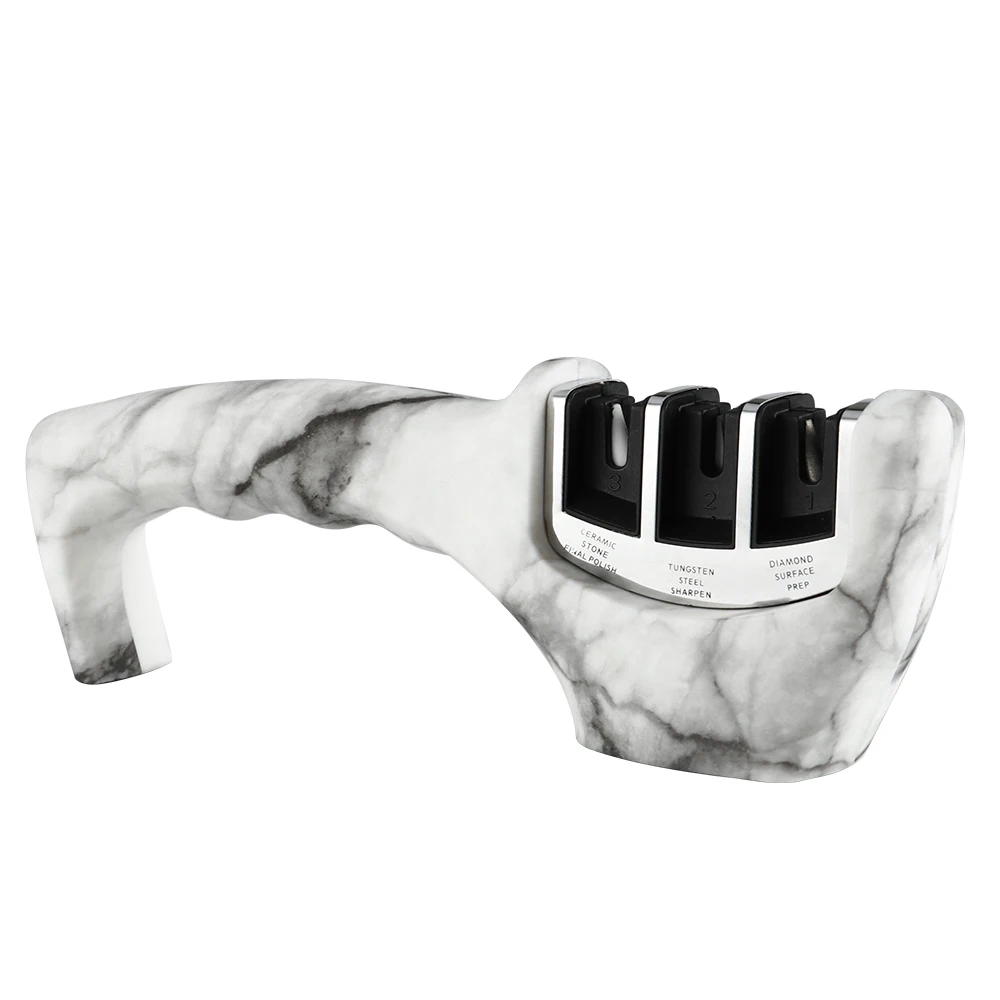 
Wholesale Marble Decal Surface Kitchen Knife Sharpener 