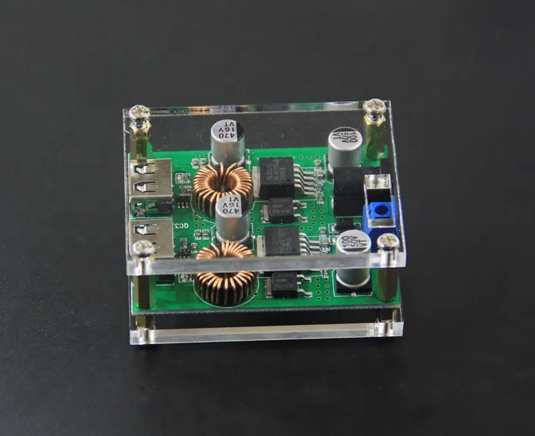 DC Fast Charging DC-DC Step Down Module 8-36V to 5V 9V 12V 25W Car Power Buck Converter 2-Channel 2 Port USB Voltage Regulator