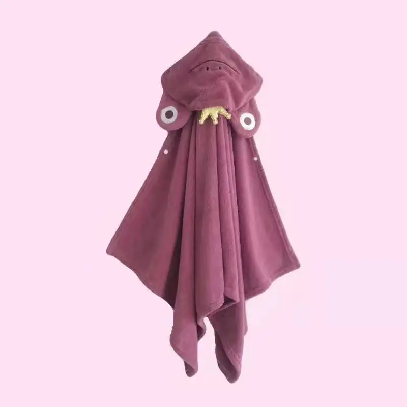 Coral velvet baby hooded bath towel can be ordered logo Baby 140x70 Baby Cape Cape