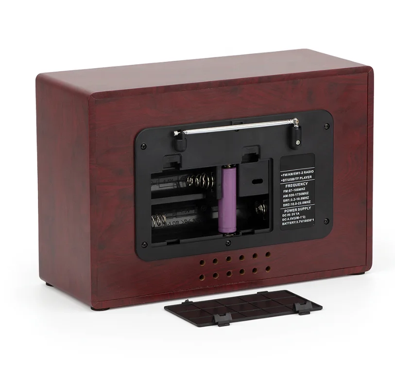 Retro Vinyl Best Quality Dongguan Vintage Portable Wood am fm Radio with Blue tooth