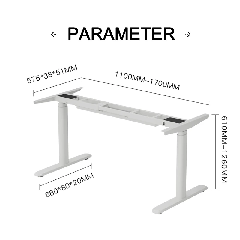 Best Price Practical Healthy Ergonomic Computer Adjustable Electric Stand up Desk Office Desk Computer Desk Sit to Stand Table