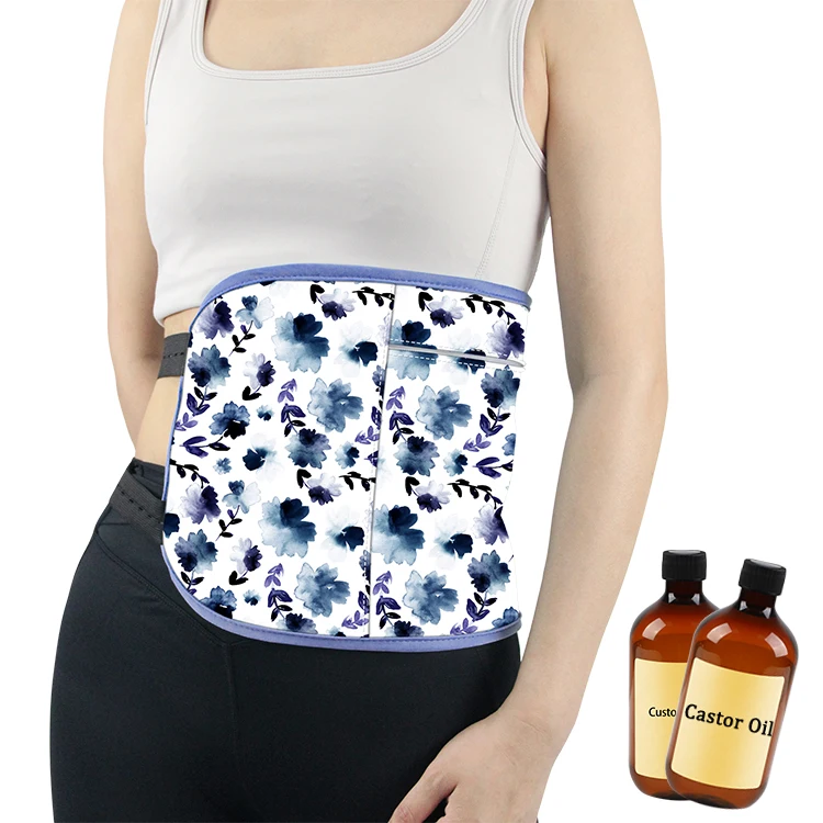 Famicheer reusable pul castor oil liver pack castor oil pack organic cotton compress for lung cleansing