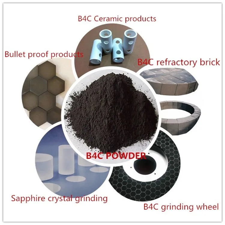 Factory Supplied Refractory Ceramic Material Grain Particle Fine Powder B4c Boron Carbide
