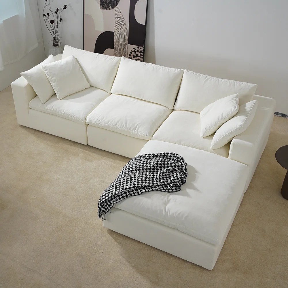 Cloud Modular Sectional Sofa Set Furniture Living Room Modern Couch Beds Can Be Combined into Chairs Coffee Tables Set for Sale