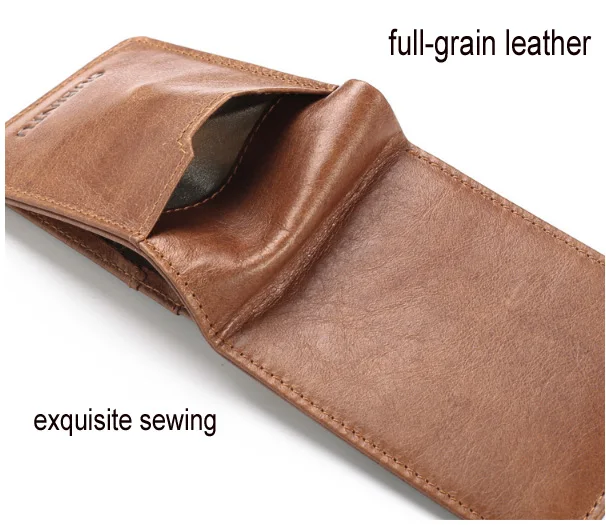 Retro Folio Leather RFID Wallet for Men ID Card Holders Wallet Money Clip for Women