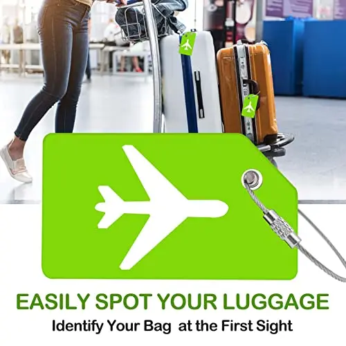 Personalized Aluminum Luggage Tags with Engraved Text Name Symbol Suitcase ID Durable Waterproof Heavy Duty Metal