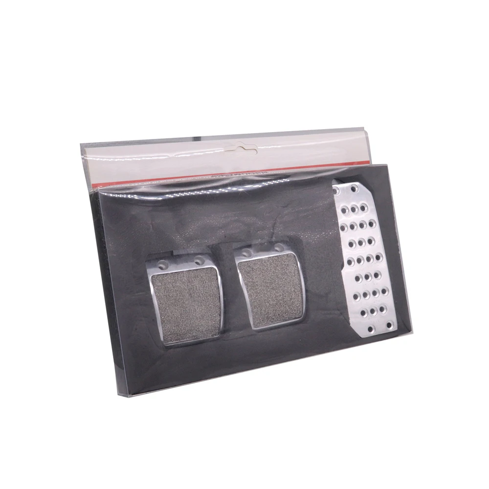 Aluminum 3pcs Clutch Brake Non-Slip Car Pedals Manual Car Foot Pedals Pad Cover For HONDA